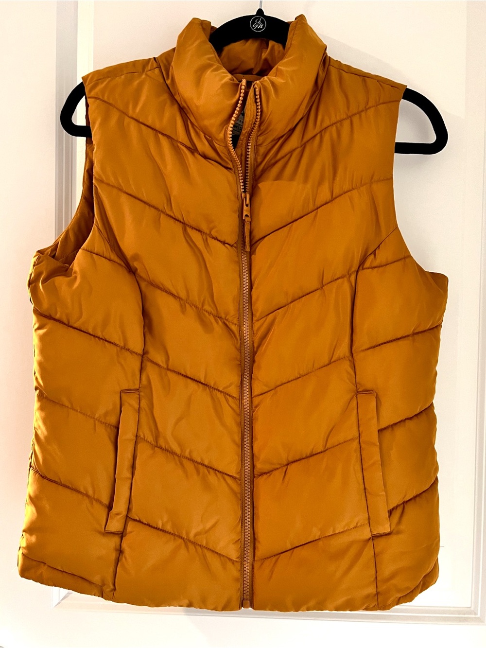 Aeropostale Mustard Quilted Puffer Vest